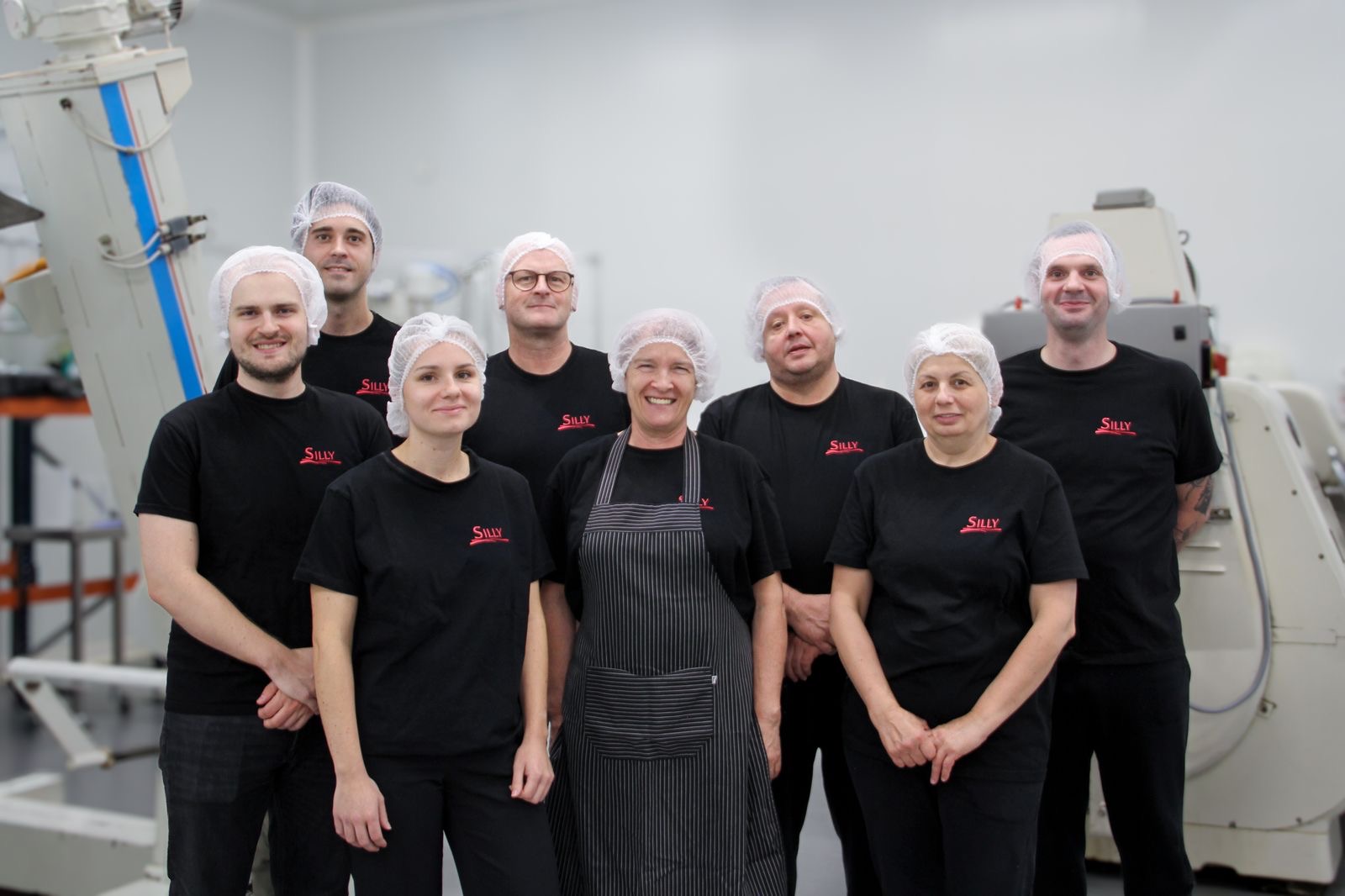 L'équipe Silly Belgium réunie dans l'atelier de Jette